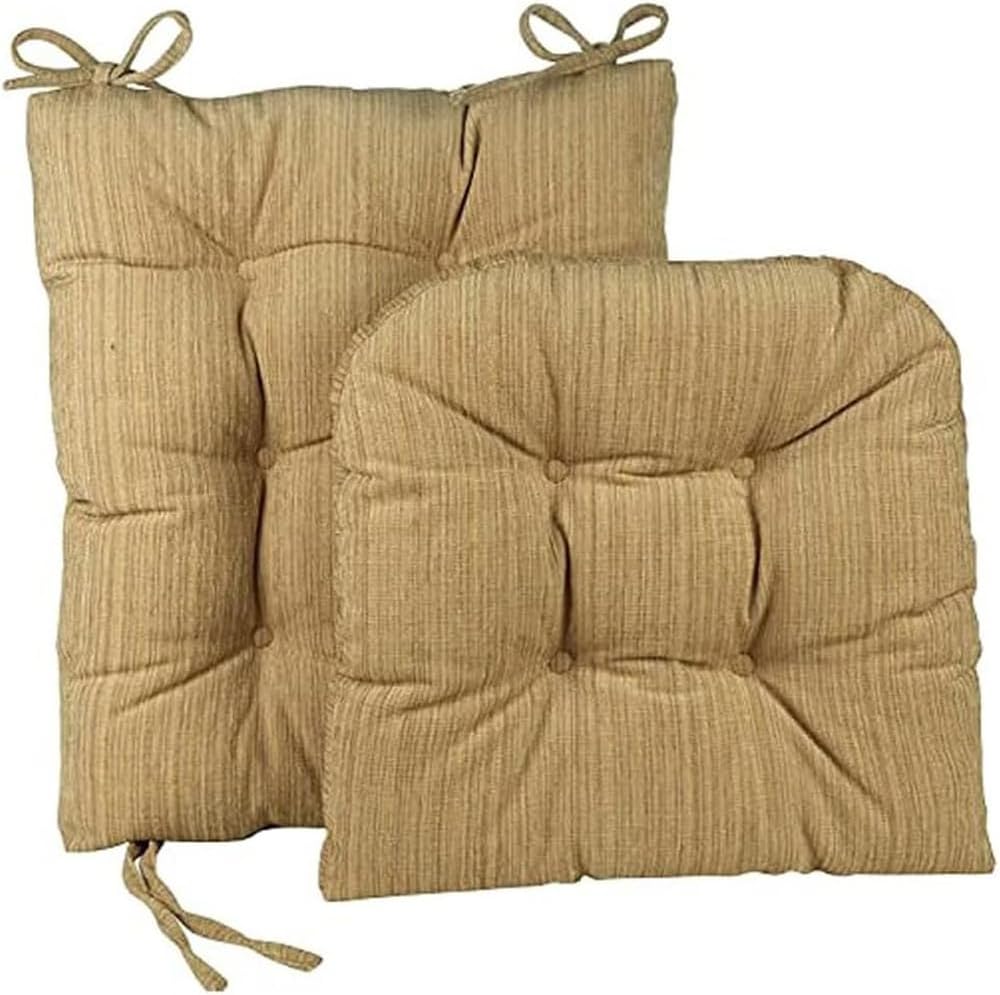 The Gripper Twill Jumbo XL Non-Slip Rocking Chair Cushion Set with Thick Padding, Includes Seat Pad & Back Pillow with Ties for Indoor Living Room Rocker, 17x17 Inches, 2 Piece Set, Sapphire
