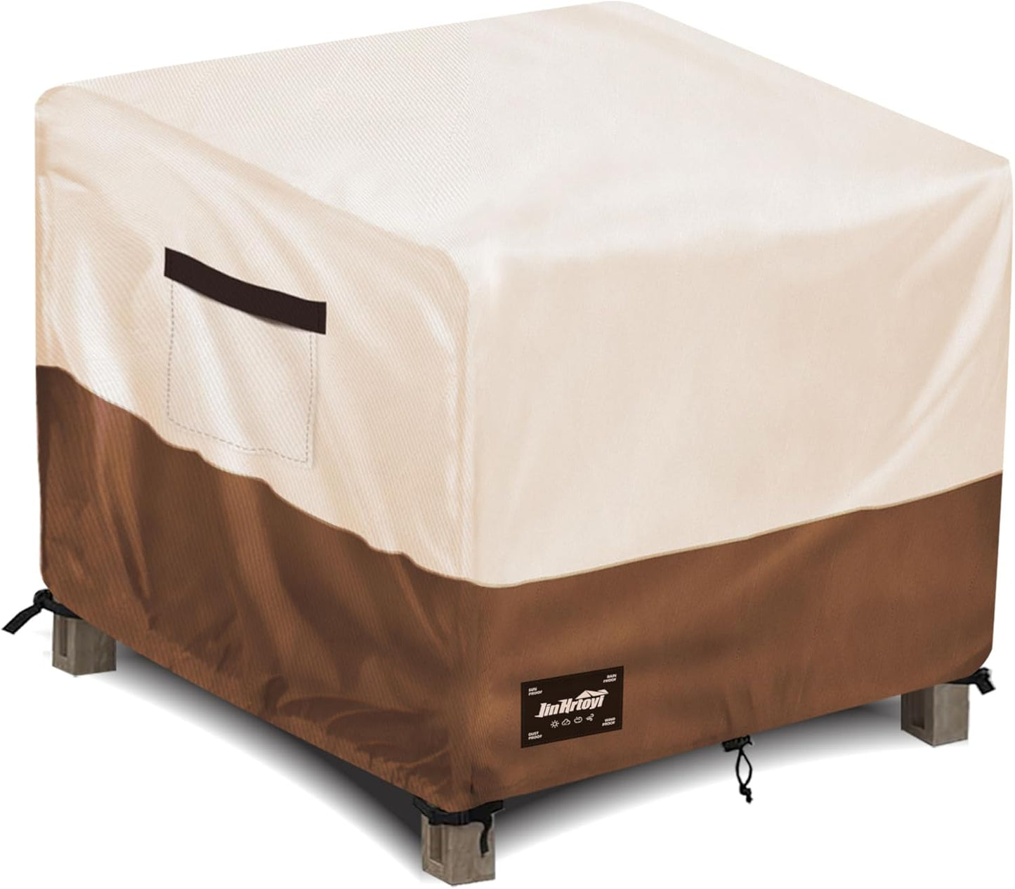 3-Seater Outdoor Couch Cover,76" Wx32 Dx31 H Inches Patio Sofa Cover,100% Waterproof Heavy Duty Patio Furniture Covers,Beige&Brown