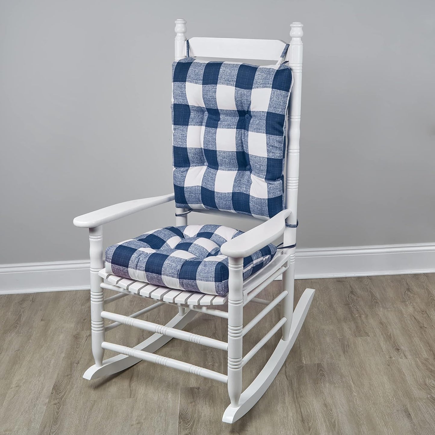 Klear Vu Solarium Rocking Chair Cushion, Assembled in The USA, for Indoor & Outdoor Use, Patio, Living Room, or Nursery, 19"x19" Seat and 21"x18" Seatback, 2-Piece Set, Black 2 Count
