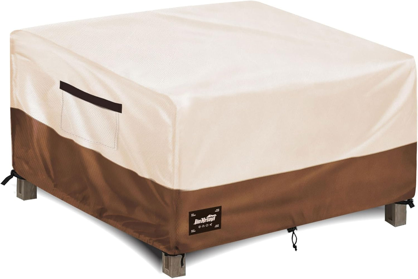 3-Seater Outdoor Couch Cover,76" Wx32 Dx31 H Inches Patio Sofa Cover,100% Waterproof Heavy Duty Patio Furniture Covers,Beige&Brown