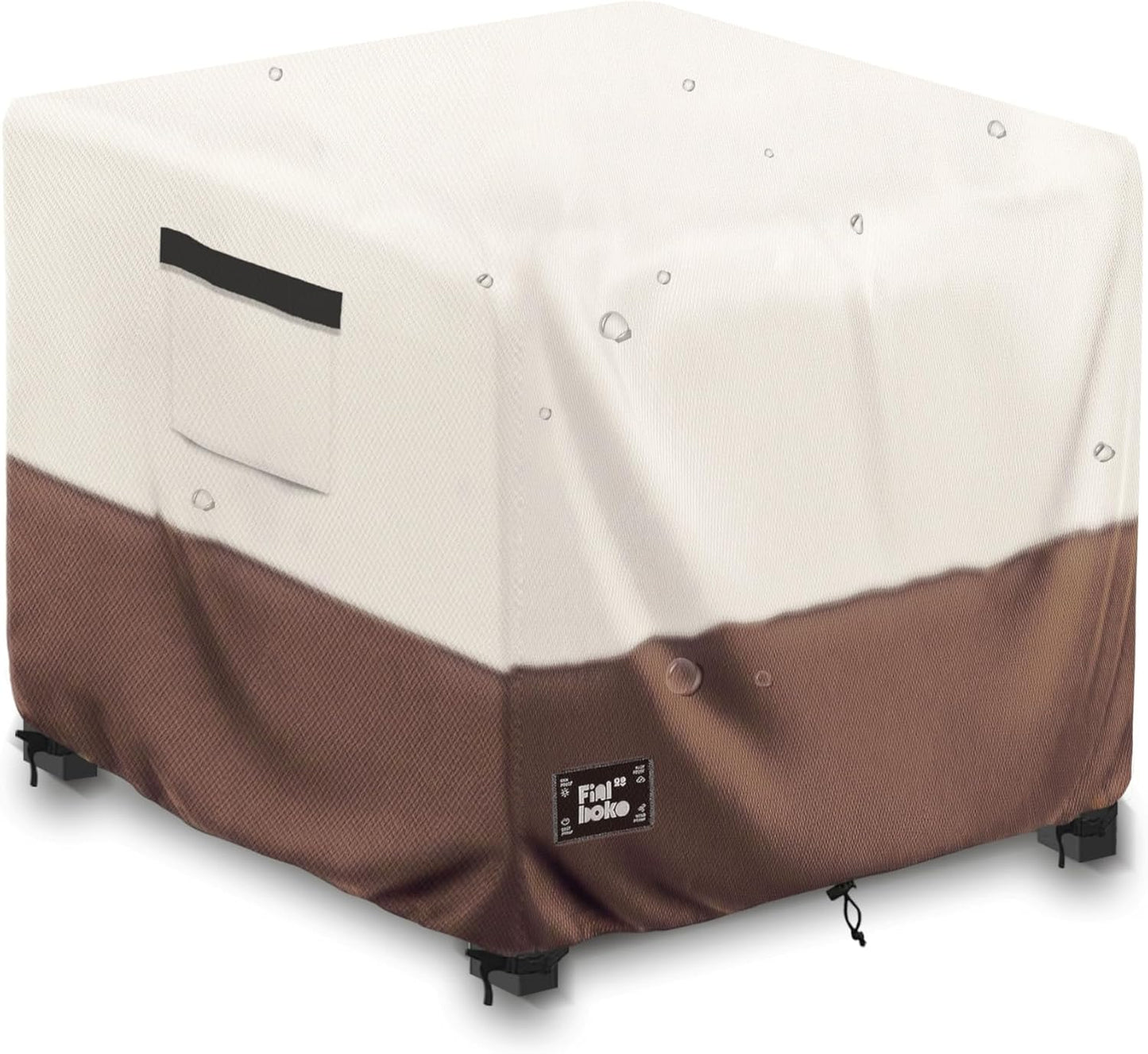 3-Seater Outdoor Couch Cover,76Wx32Dx31H Inches Patio Sofa Cover,100% Waterproof Heavy Duty Patio Furniture Covers,Beige&Brown