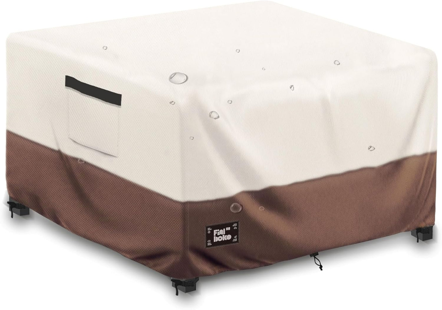 3-Seater Outdoor Couch Cover,76Wx32Dx31H Inches Patio Sofa Cover,100% Waterproof Heavy Duty Patio Furniture Covers,Beige&Brown