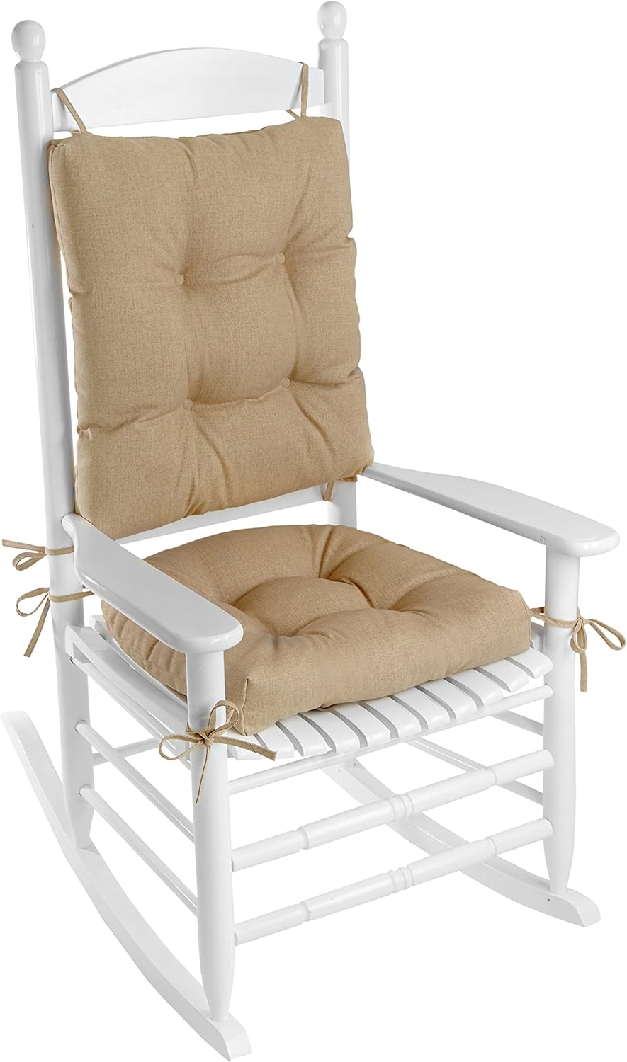 Klear Vu Solarium Rocking Chair Cushion, Assembled in The USA, for Indoor & Outdoor Use, Patio, Living Room, or Nursery, 19"x19" Seat and 21"x18" Seatback, 2-Piece Set, Black 2 Count