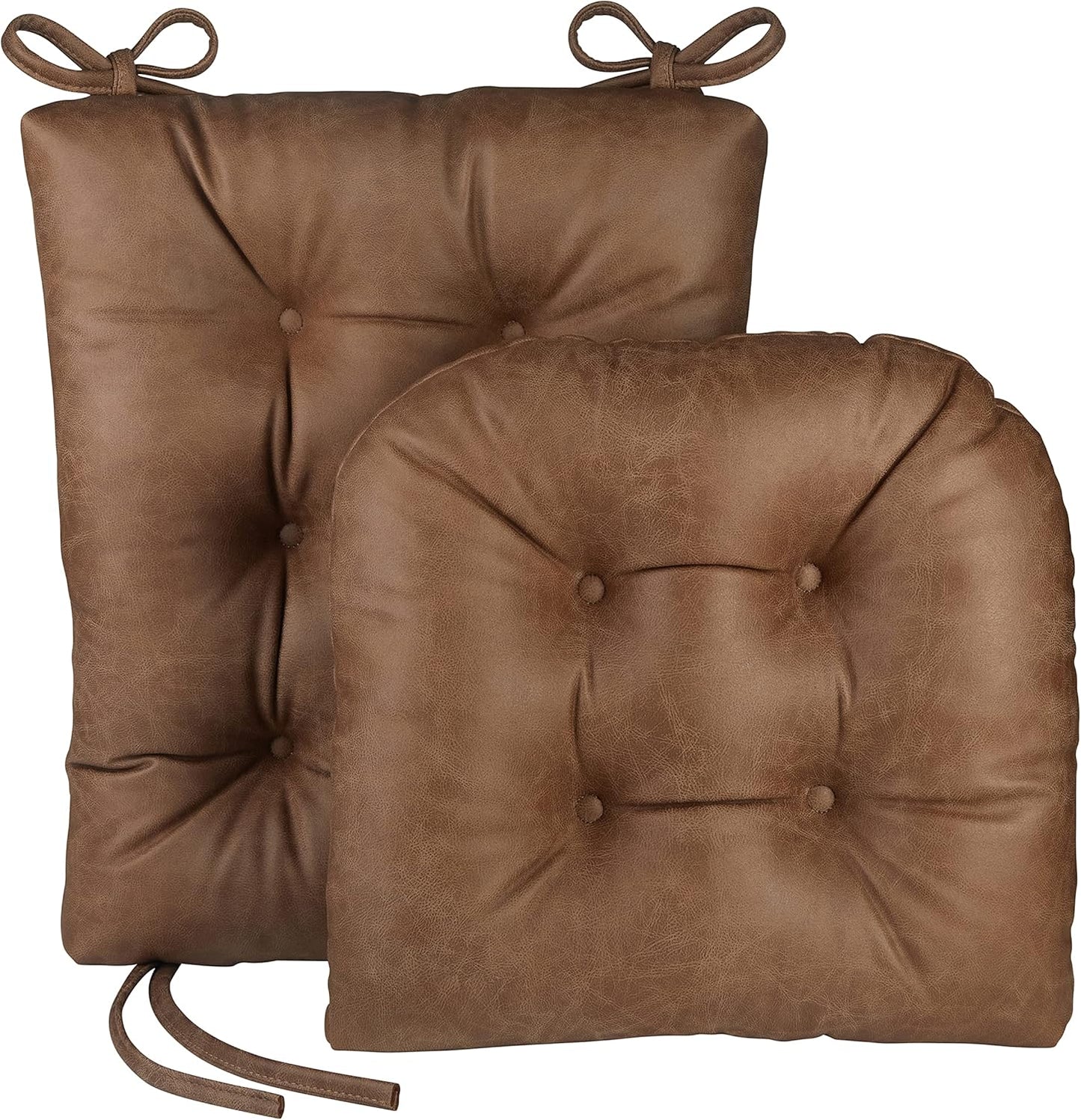 The Gripper Twill Jumbo XL Non-Slip Rocking Chair Cushion Set with Thick Padding, Includes Seat Pad & Back Pillow with Ties for Indoor Living Room Rocker, 17x17 Inches, 2 Piece Set, Sapphire