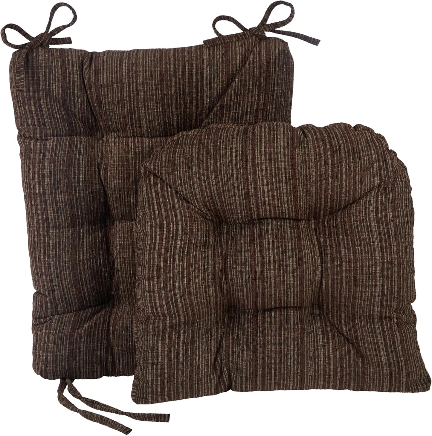 The Gripper Twill Jumbo XL Non-Slip Rocking Chair Cushion Set with Thick Padding, Includes Seat Pad & Back Pillow with Ties for Indoor Living Room Rocker, 17x17 Inches, 2 Piece Set, Sapphire