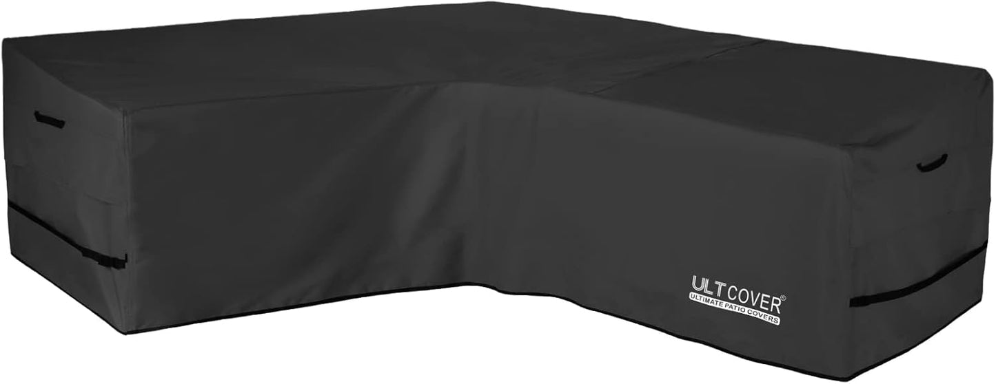 ULTCOVER Patio L-Shaped Left Facing Sofa Cover Waterproof for 6-Seater Outdoor Sectional Furniture Couch 85”W (Left Side) x 110”W (Back Length)