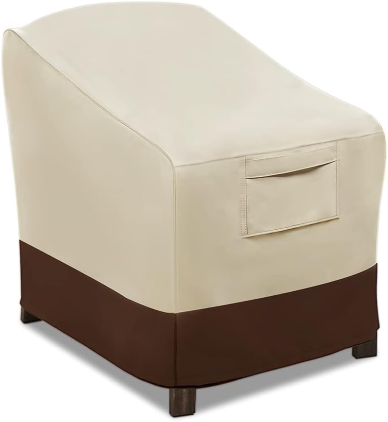 Vailge 2-Seater Heavy Duty Patio Bench Loveseat Cover, 100% Waterproof Outdoor Sofa Cover, Lawn Patio Furniture Covers with Air Vent, Small(Standard), Beige & Brown