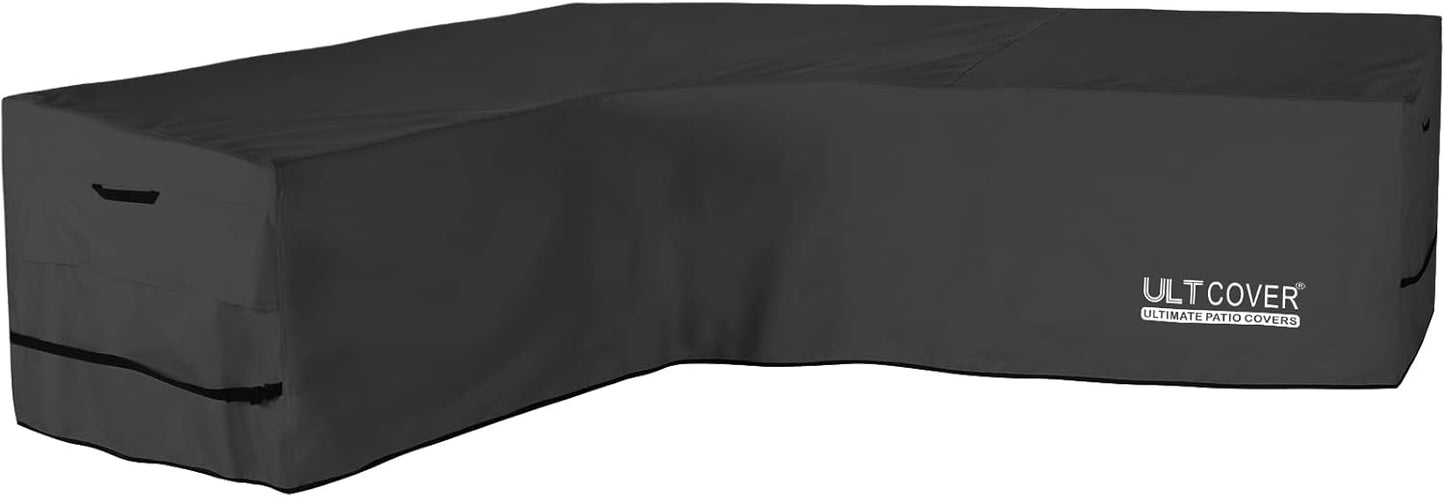 ULTCOVER Patio L-Shaped Left Facing Sofa Cover Waterproof for 6-Seater Outdoor Sectional Furniture Couch 85”W (Left Side) x 110”W (Back Length)