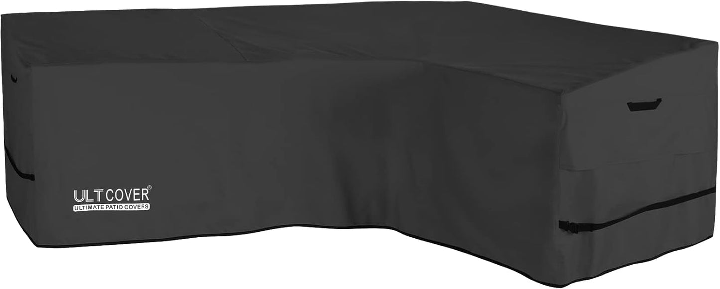 ULTCOVER Patio L-Shaped Left Facing Sofa Cover Waterproof for 6-Seater Outdoor Sectional Furniture Couch 85”W (Left Side) x 110”W (Back Length)