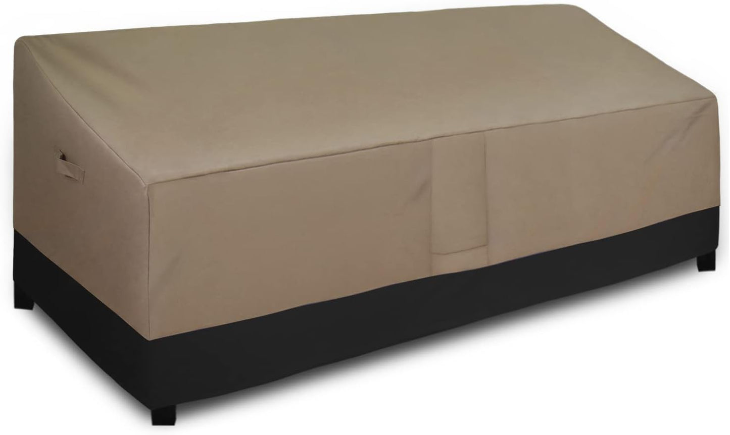 Easy-Going Outdoor Couch Cover, Heavy Duty 3-Seater Patio Sofa Cover, Windproof Outdoor Furniture Cover with Air Vent (88Wx32.5Dx33H inch,Gray/Dark Gray)