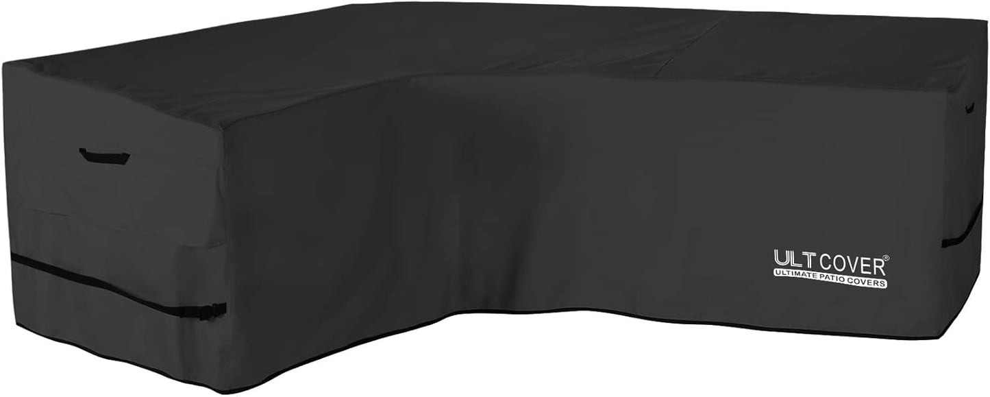 ULTCOVER Patio L-Shaped Left Facing Sofa Cover Waterproof for 6-Seater Outdoor Sectional Furniture Couch 85”W (Left Side) x 110”W (Back Length)