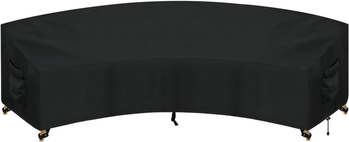 PureFit Outdoor Sectional Sofa Cover Waterproof V Shaped Patio Furniture Covers for Deck, Lawn and Backyard, 89”x89”, Gray