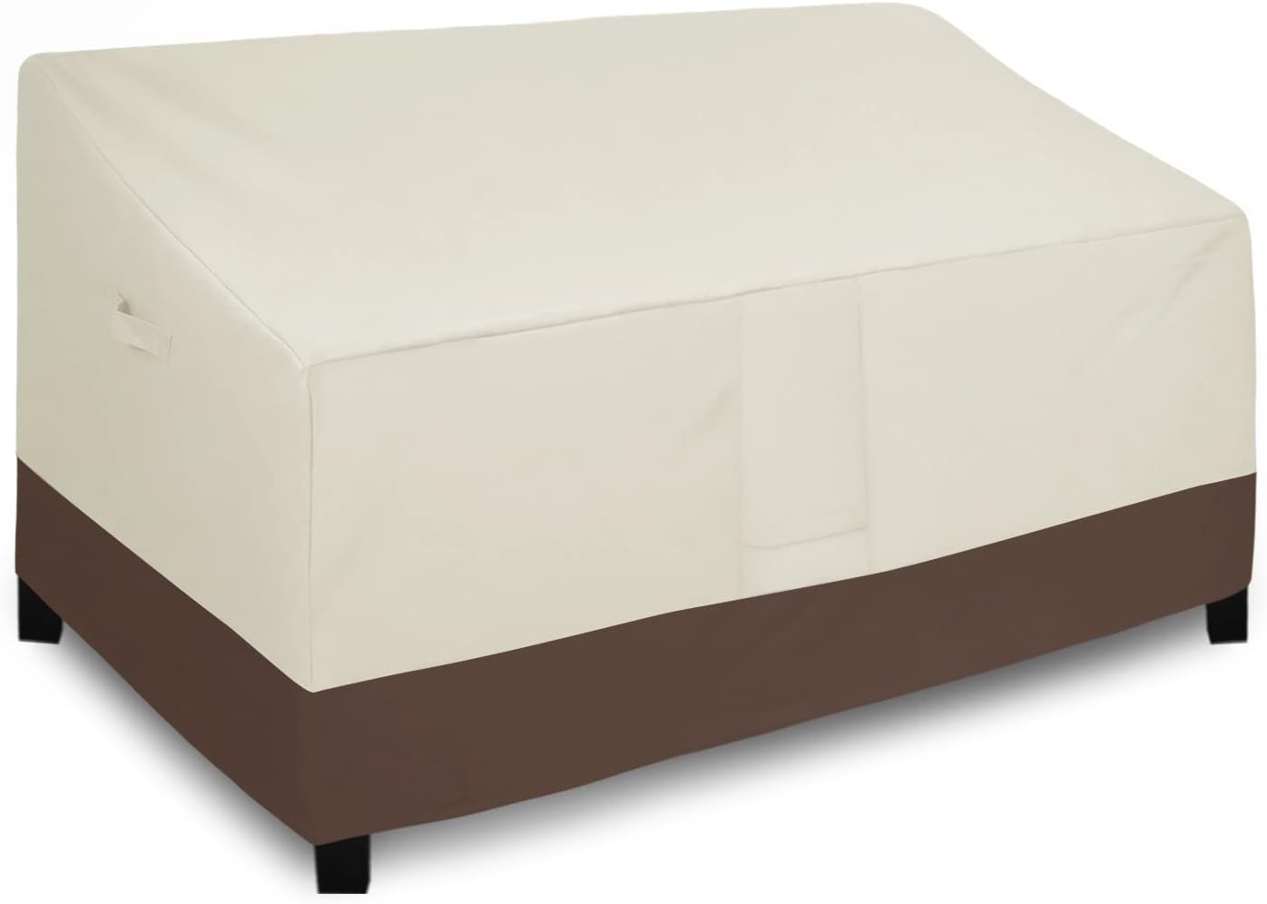 Easy-Going Outdoor Couch Cover, Heavy Duty 3-Seater Patio Sofa Cover, Windproof Outdoor Furniture Cover with Air Vent (88Wx32.5Dx33H inch,Gray/Dark Gray)