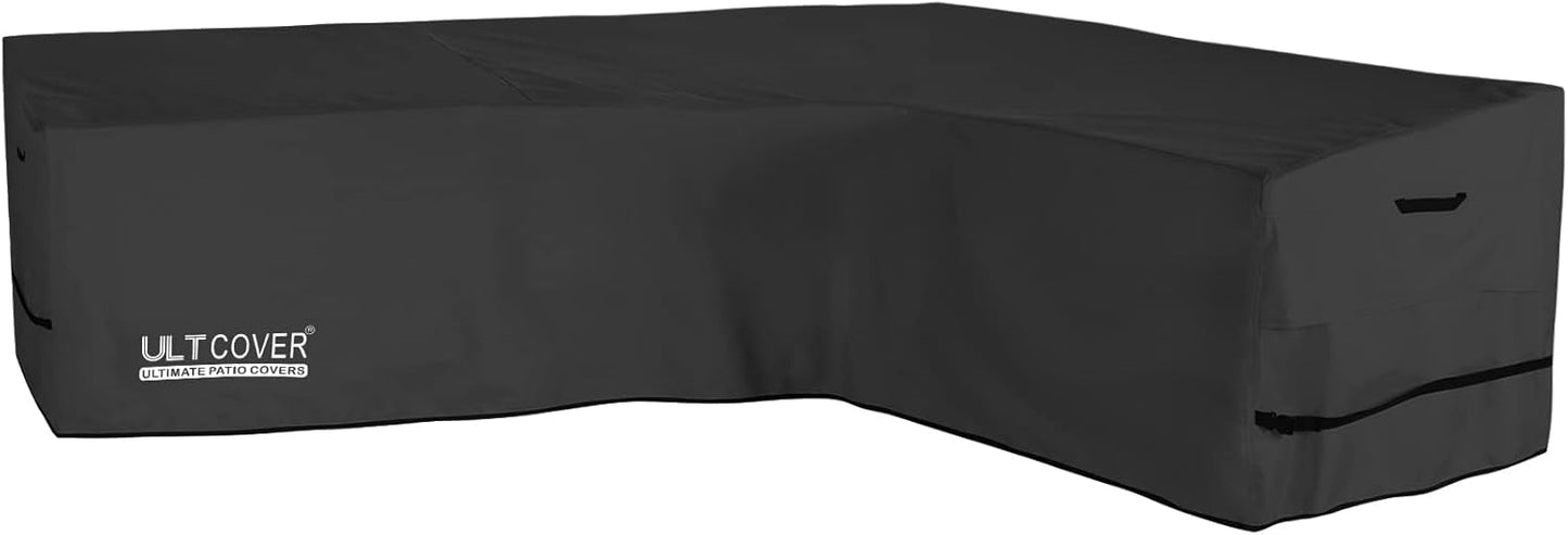 ULTCOVER Patio L-Shaped Left Facing Sofa Cover Waterproof for 6-Seater Outdoor Sectional Furniture Couch 85”W (Left Side) x 110”W (Back Length)