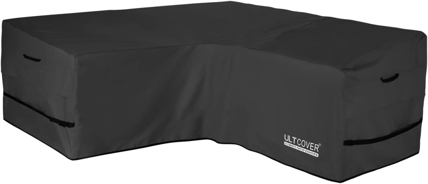 ULTCOVER Patio L-Shaped Left Facing Sofa Cover Waterproof for 6-Seater Outdoor Sectional Furniture Couch 85”W (Left Side) x 110”W (Back Length)