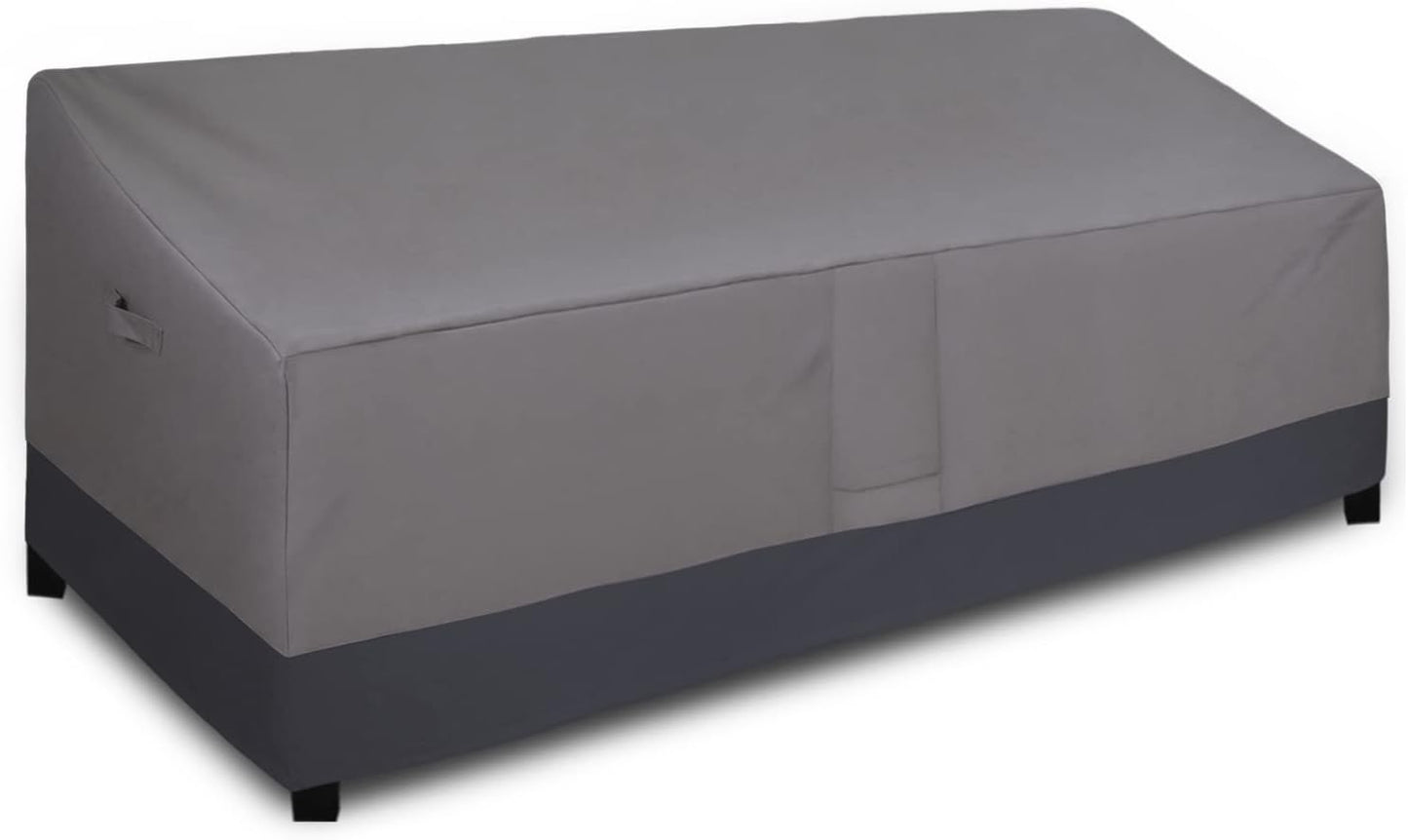 Easy-Going Outdoor Couch Cover, Heavy Duty 3-Seater Patio Sofa Cover, Windproof Outdoor Furniture Cover with Air Vent (88Wx32.5Dx33H inch,Gray/Dark Gray)