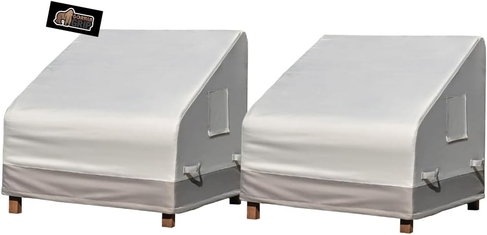 GORILLA GRIP Waterproof Large Outdoor Patio Sofa Cover, 80 Inch, Adjustable Furniture Covers Sets for Winter, Keep Cushions Dry, Protects from Sun, Snow, Rain, Windproof, UV Coated, 1 Pack