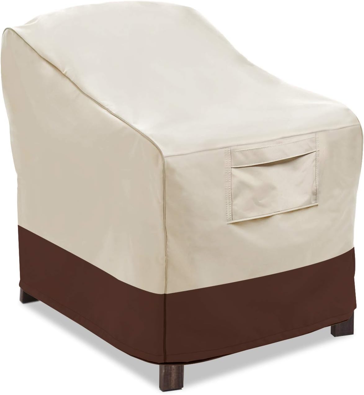 Vailge 2-Seater Heavy Duty Patio Bench Loveseat Cover, 100% Waterproof Outdoor Sofa Cover, Lawn Patio Furniture Covers with Air Vent, Small(Standard), Beige & Brown