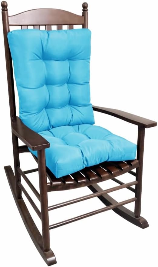 Rocking Chair Cushion, Set of Thicken Seat & Back Chair Cushions，Soft Thickened Patio Chair Cushions for Indoor/Outdoor (Navy Blue)