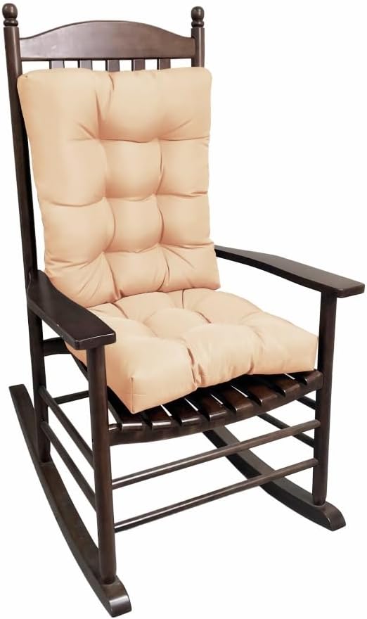 Rocking Chair Cushion, Set of Thicken Seat & Back Chair Cushions，Soft Thickened Patio Chair Cushions for Indoor/Outdoor (Navy Blue)