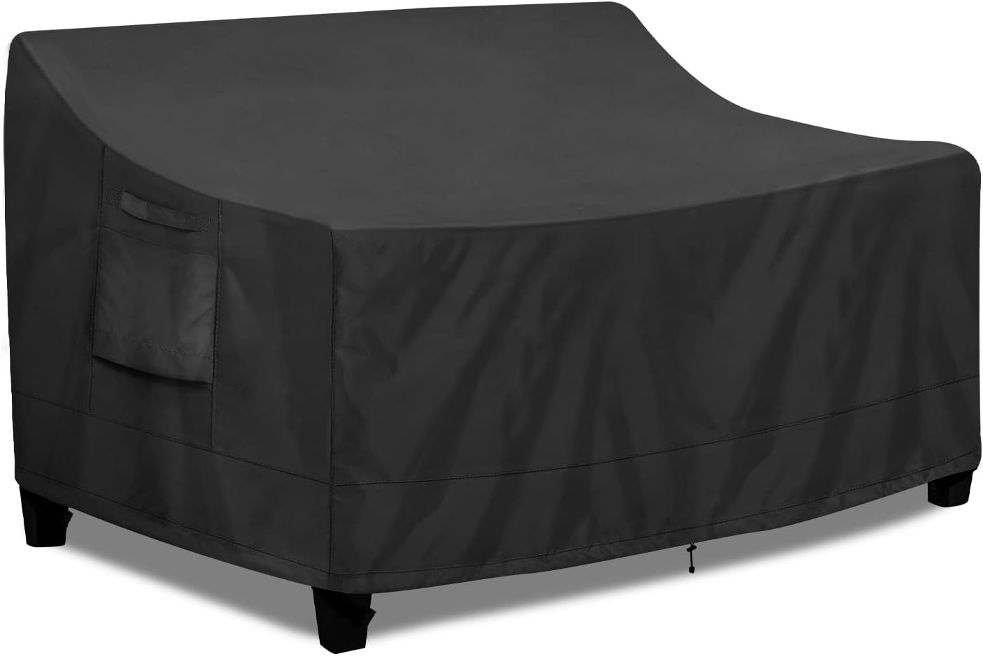 PureFit Outdoor Couch Cover Waterproof Patio Sofa Furniture Covers, 3-Seater Outdoor Cover with Air Vent and Handles, 78W x 35D x 35H Inches, Gray