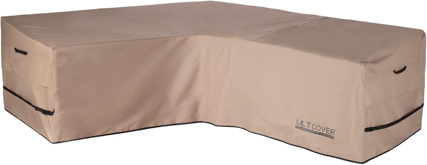 ULTCOVER Patio L-Shaped Left Facing Sofa Cover Waterproof for 6-Seater Outdoor Sectional Furniture Couch 85”W (Left Side) x 110”W (Back Length)