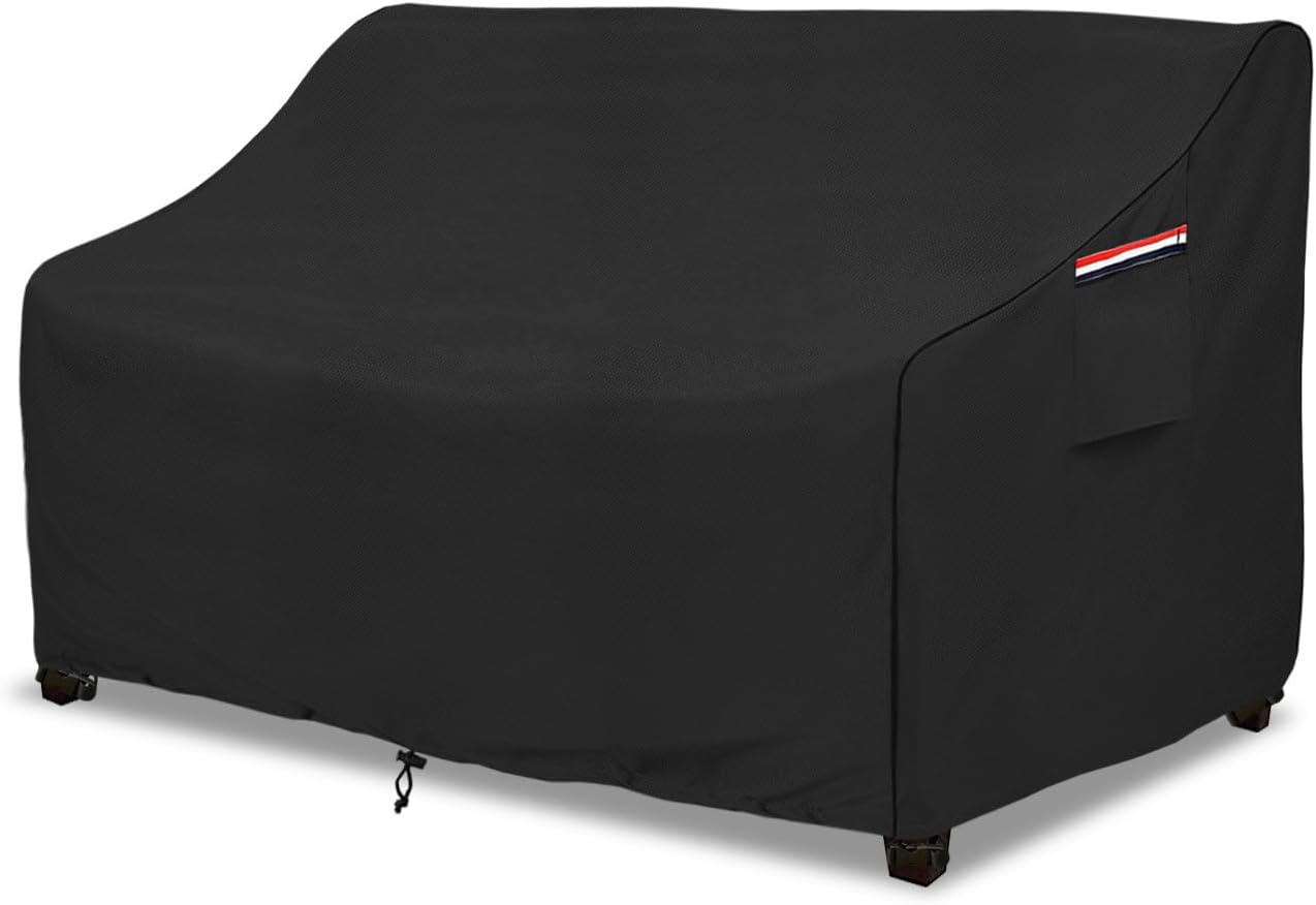 okcool Heavy Duty Patio Sofa Cover, 100% Waterproof 3-Seater Outdoor Sofa Cover Fits up to 85W x 38D x 35H Inches, Lawn Patio Furniture Covers,Grey