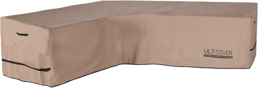 ULTCOVER Patio L-Shaped Left Facing Sofa Cover Waterproof for 6-Seater Outdoor Sectional Furniture Couch 85”W (Left Side) x 110”W (Back Length)
