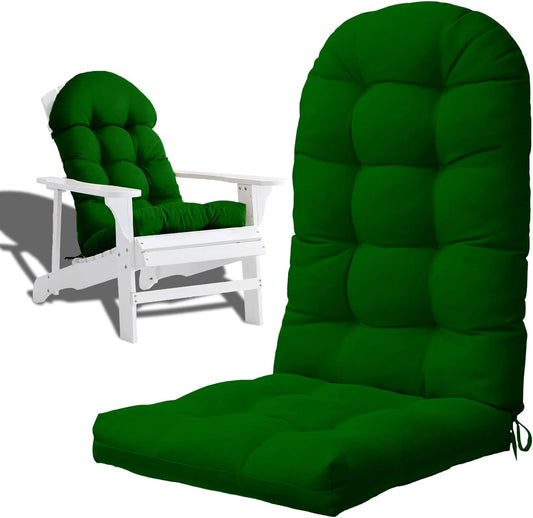 Adirondack Chair Cushion,High Back Rocking Chair Cushion,Thickened Patio Chair Pad for Indoor and Outdoor, Water Proof and Fade-Resistant (Dark Green)