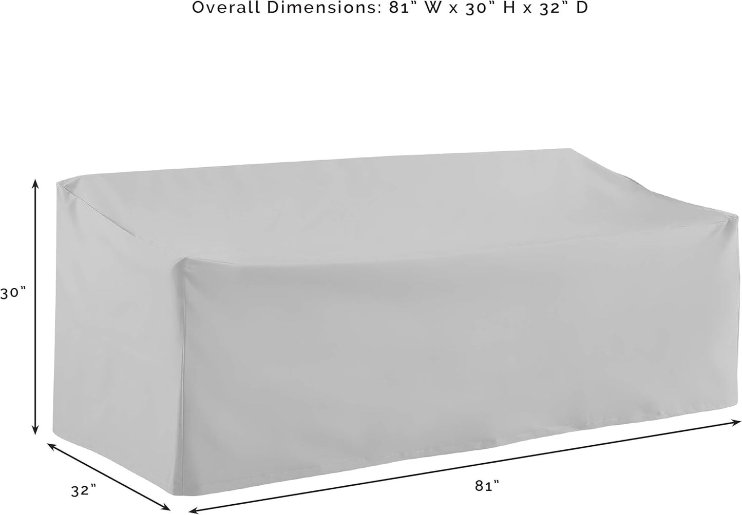 Crosley Furniture Patio Furniture Covers, Waterproof Outdoor Sofa Cover for Backyard, Deck, Tan