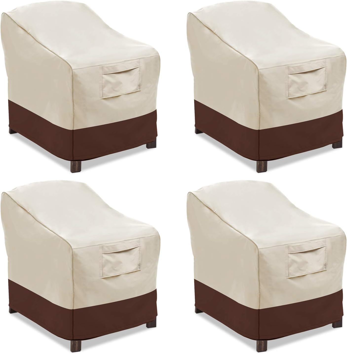 Vailge 2-Seater Heavy Duty Patio Bench Loveseat Cover, 100% Waterproof Outdoor Sofa Cover, Lawn Patio Furniture Covers with Air Vent, Small(Standard), Beige & Brown