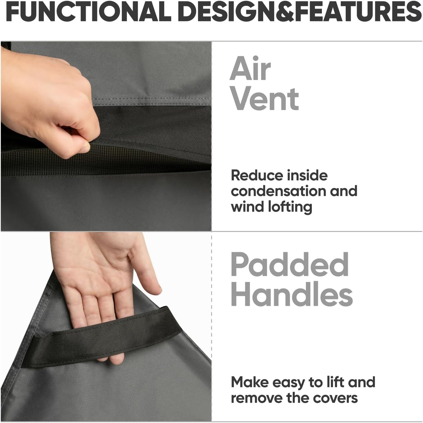loriano 3-Seater Patio Furniture Covers,100% Waterproof for Loveseat Couch Outdoor Sofa, Heavy Duty 600D Oxford Fabric, Premium PVC Coating for Sun Fade Resistance, 79" W x 37" D x 35" H