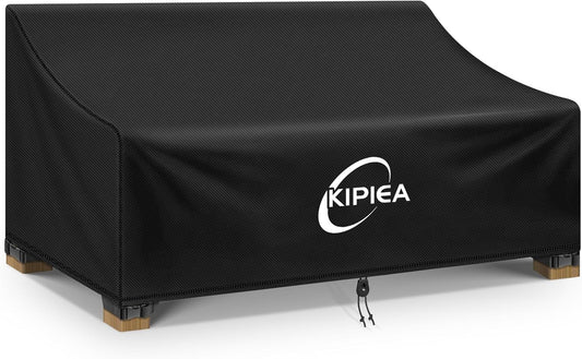 Kipiea Patio Sofa Cover, Heavy Duty Outdoor Couch Covers Waterproof Winter, 3-Seat Patio Furniture Cover Loveseat, Outdoor Sofa Covers with Anti UV and No Tears, No Fading (78" W x 34" D x 31" H)