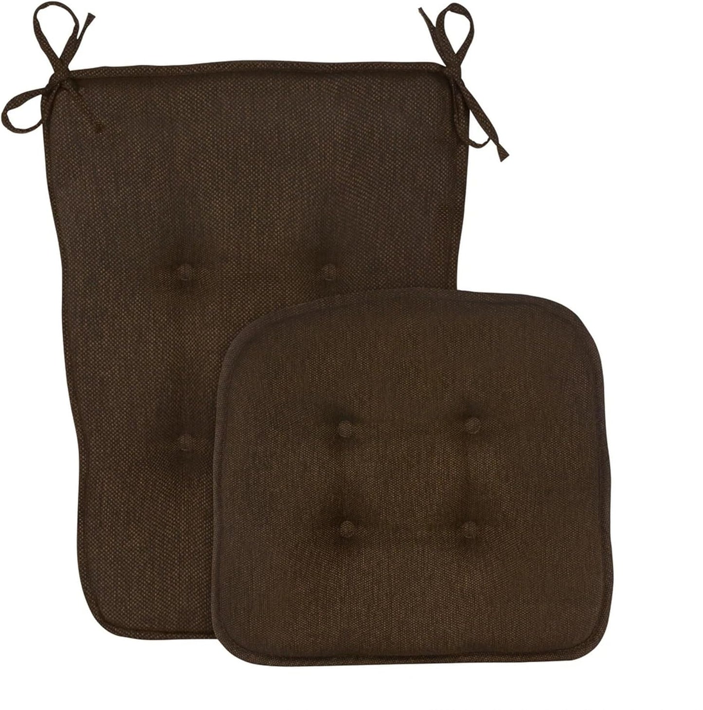 Klear Vu Embrace Rocking Chair Cushion, Assembled in The USA, Tufted Back Pads for Living Room, Nursery, or Home Office, 16"x15" Seat and 24"x17" Seatback, 2 Piece Set, Natural